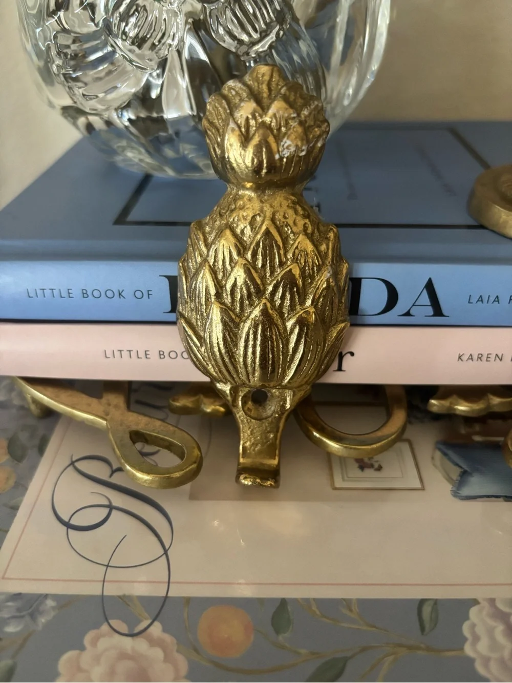 Vintage Brass Pineapple Wall Hook